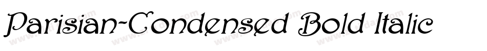 Parisian-Condensed Bold Italic字体转换